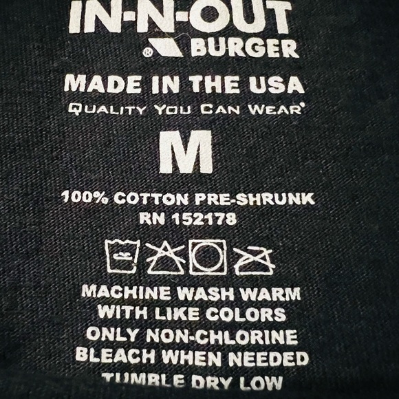 In-N-Out Burger black unisex short sleeve t-shirt size medium - Picture 3 of 7